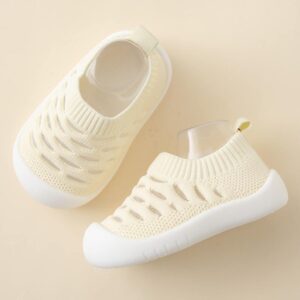 Baby First Walking Shoes-Off-white mesh