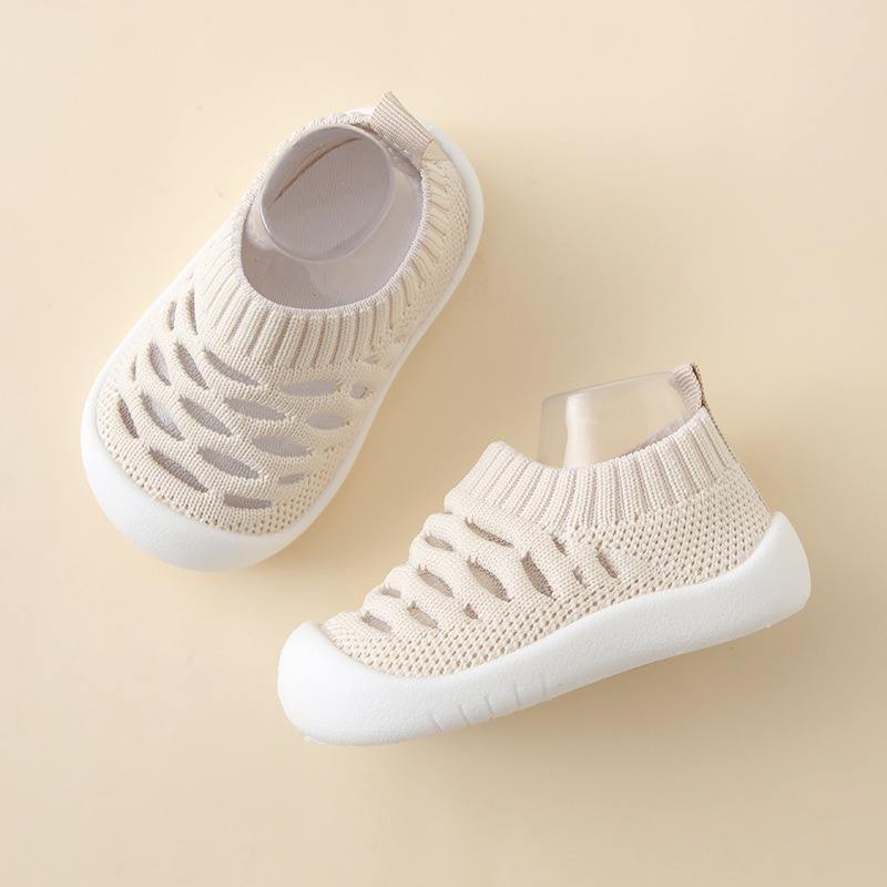 Baby First Walking Shoes-Khaki Grid